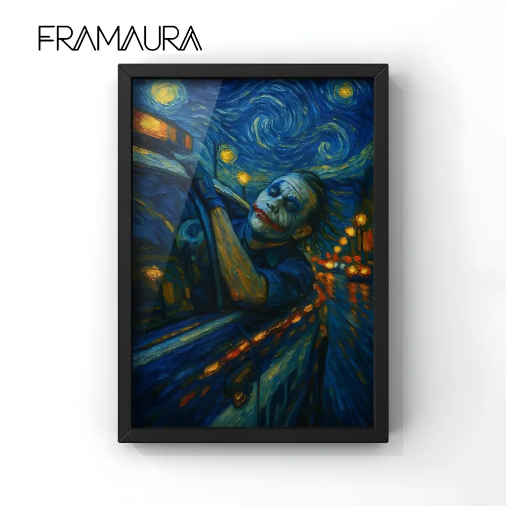 The Starry Knight (20x30 cm, Black frame)