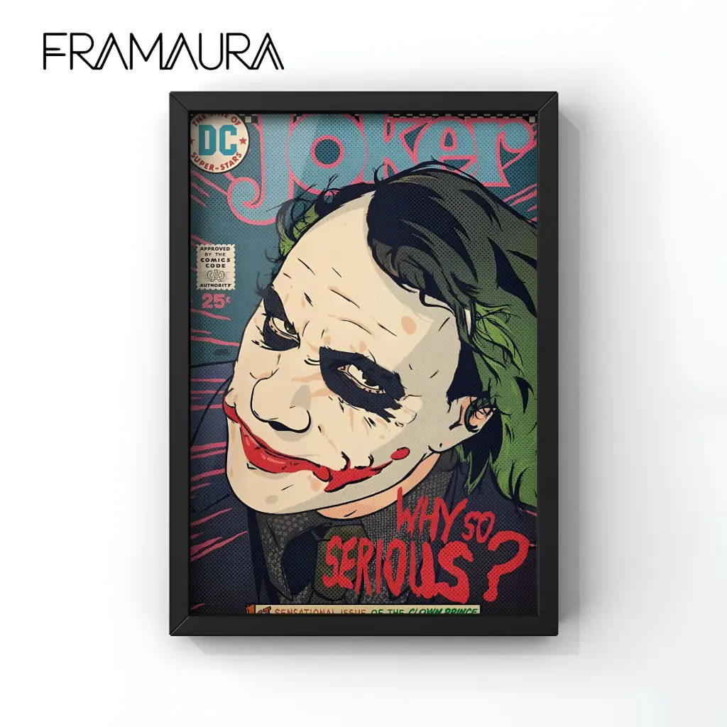 Gotham's grin (20x30 cm, Black frame)