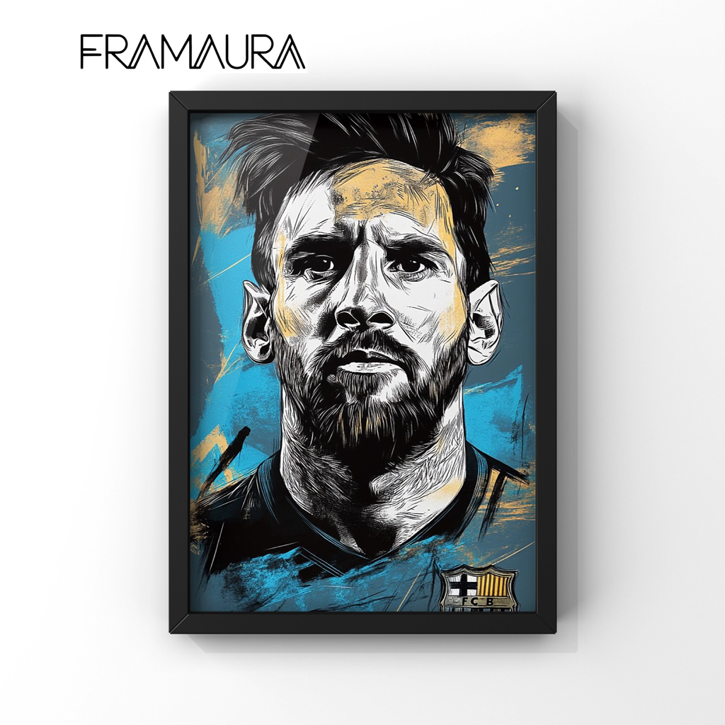 Blaugrana Grit (20x30 cm, Black frame)