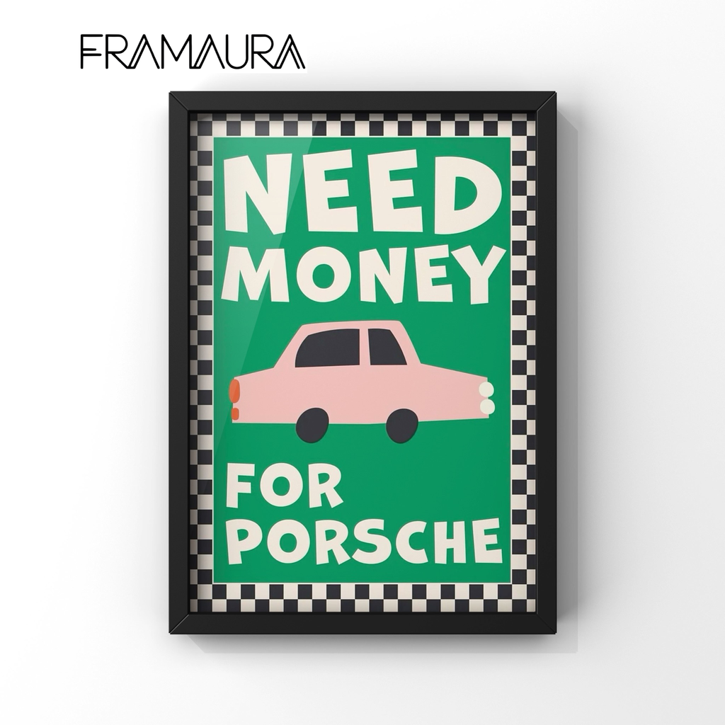 The Porsche Fund (20x30 cm, Black frame)