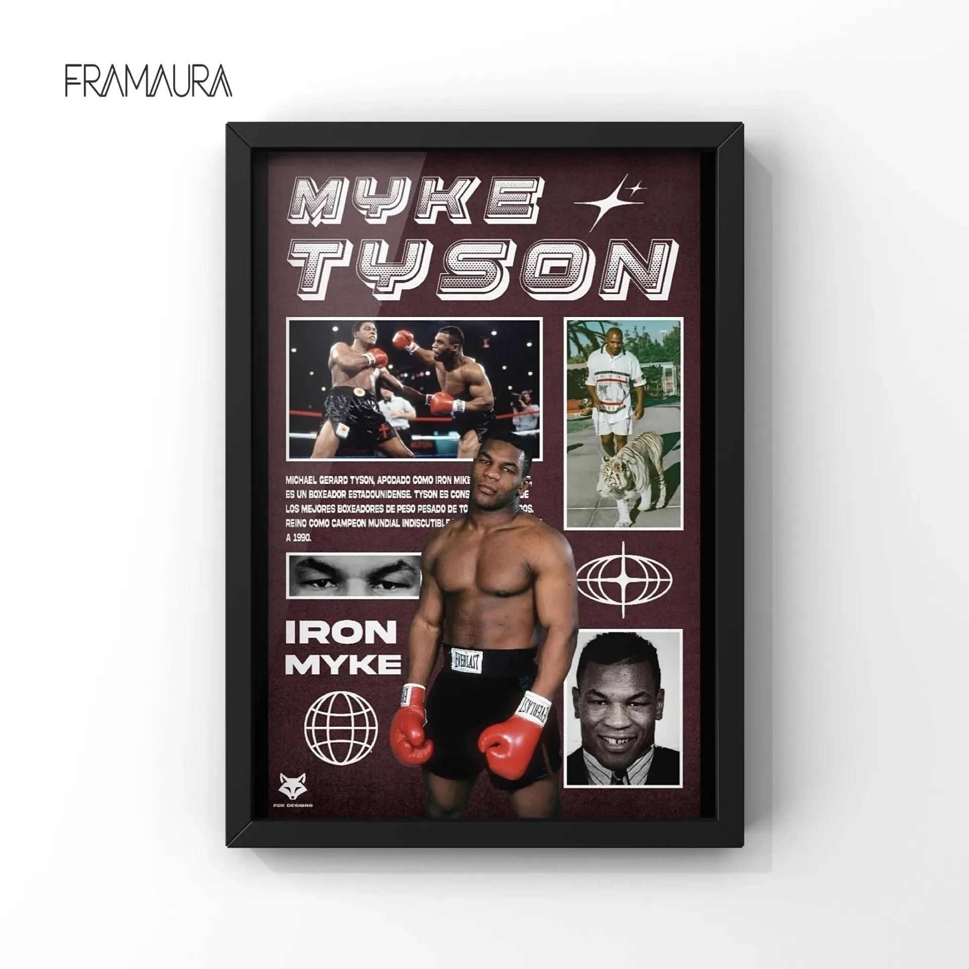 Iron Myke (20x30 cm, Black frame)