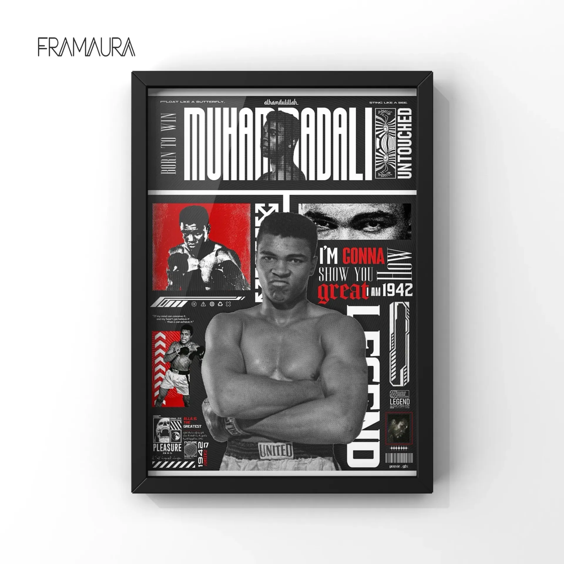 The Goat Ali (20x30 cm, Black frame)