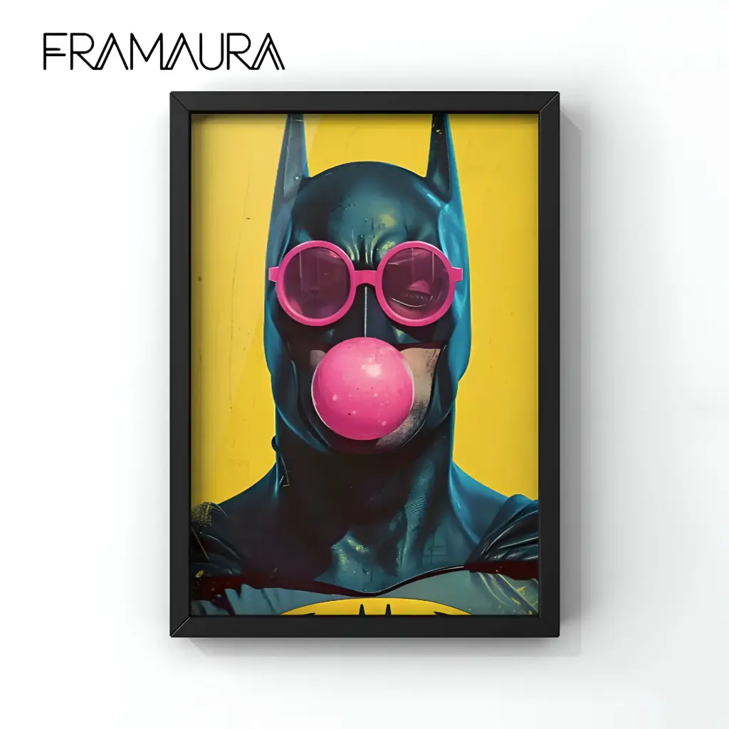 BubbleGum Knight (20x30 cm, Black frame)
