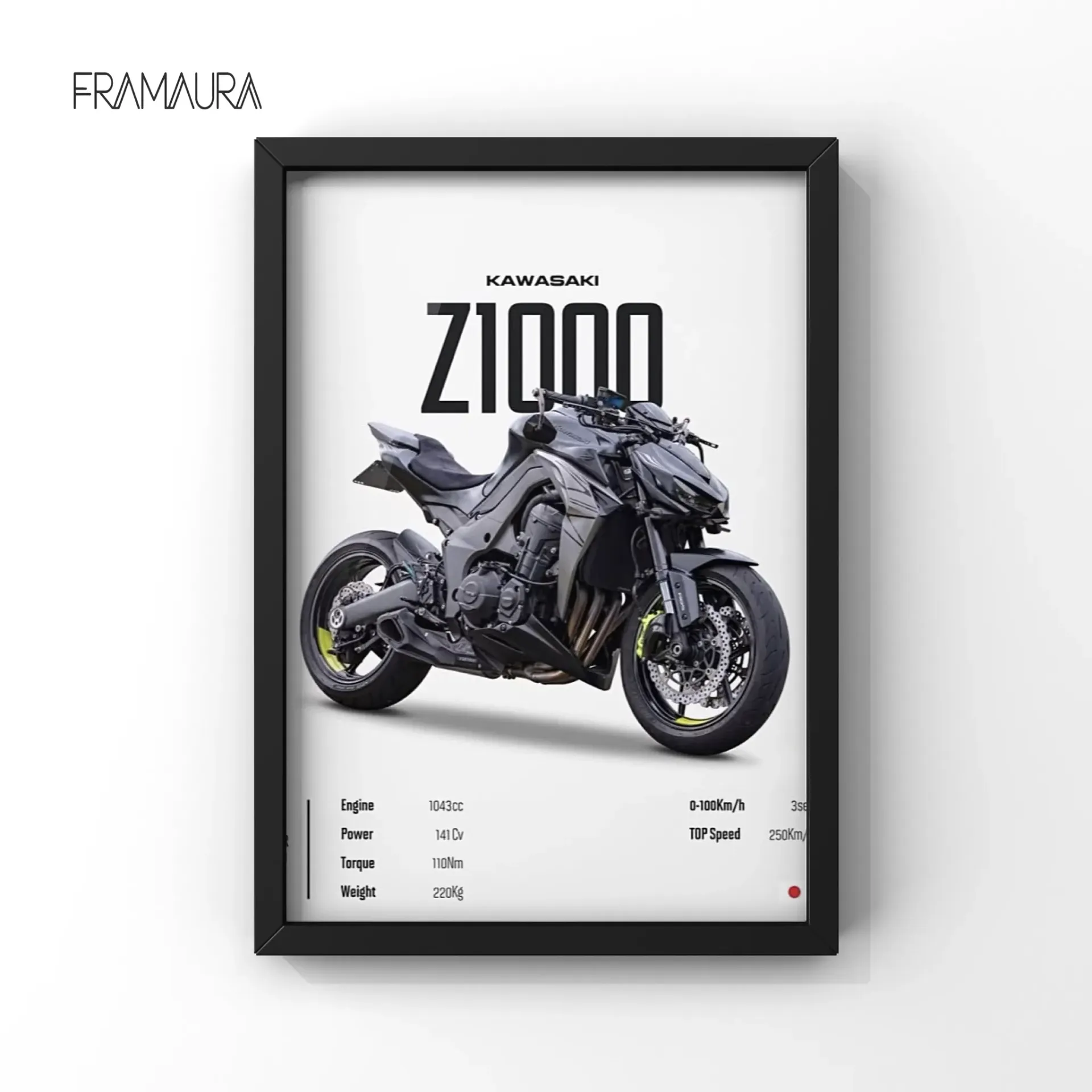Dark Horse (20x30 cm, Black frame)
