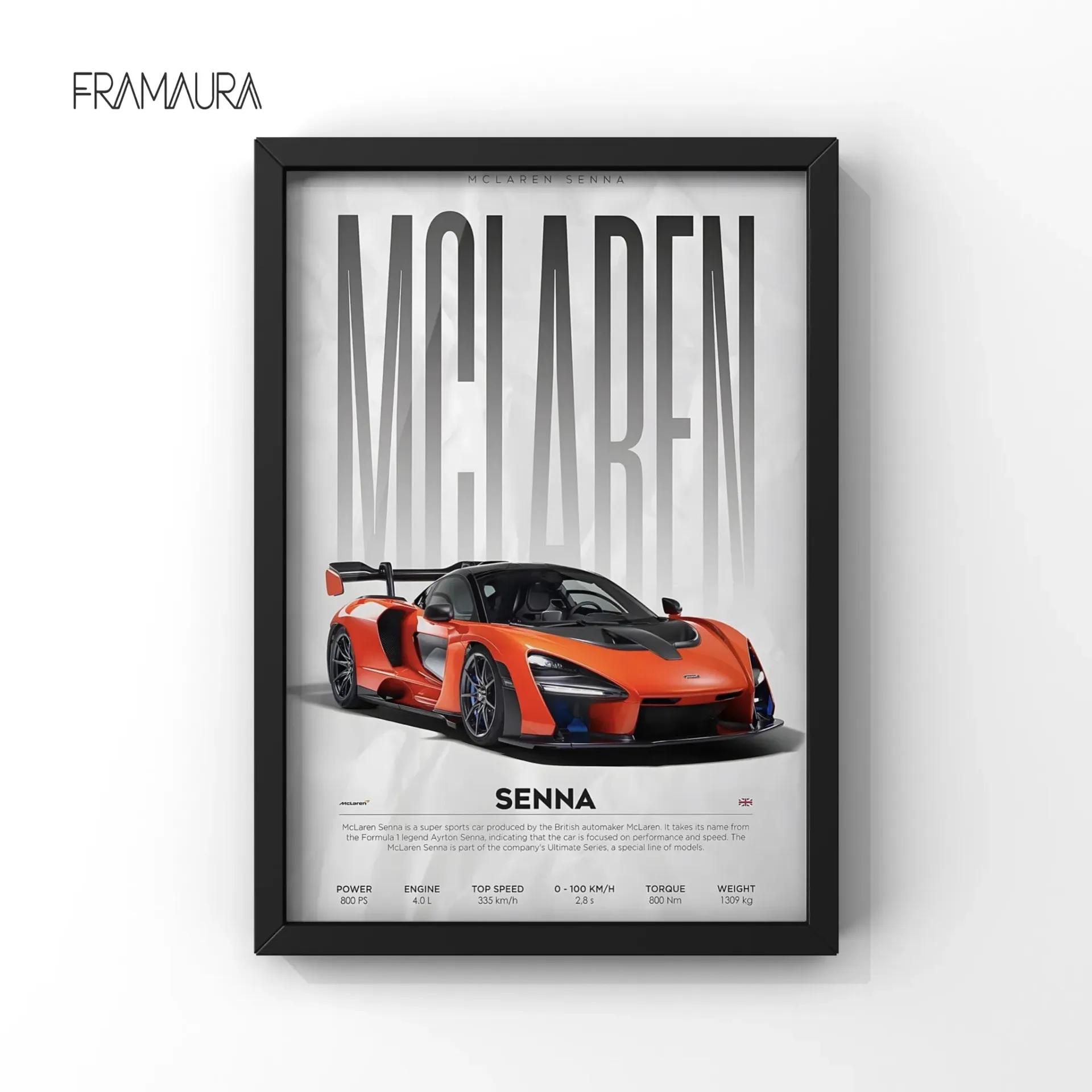 Papaya Dreams (20x30 cm, Black frame)