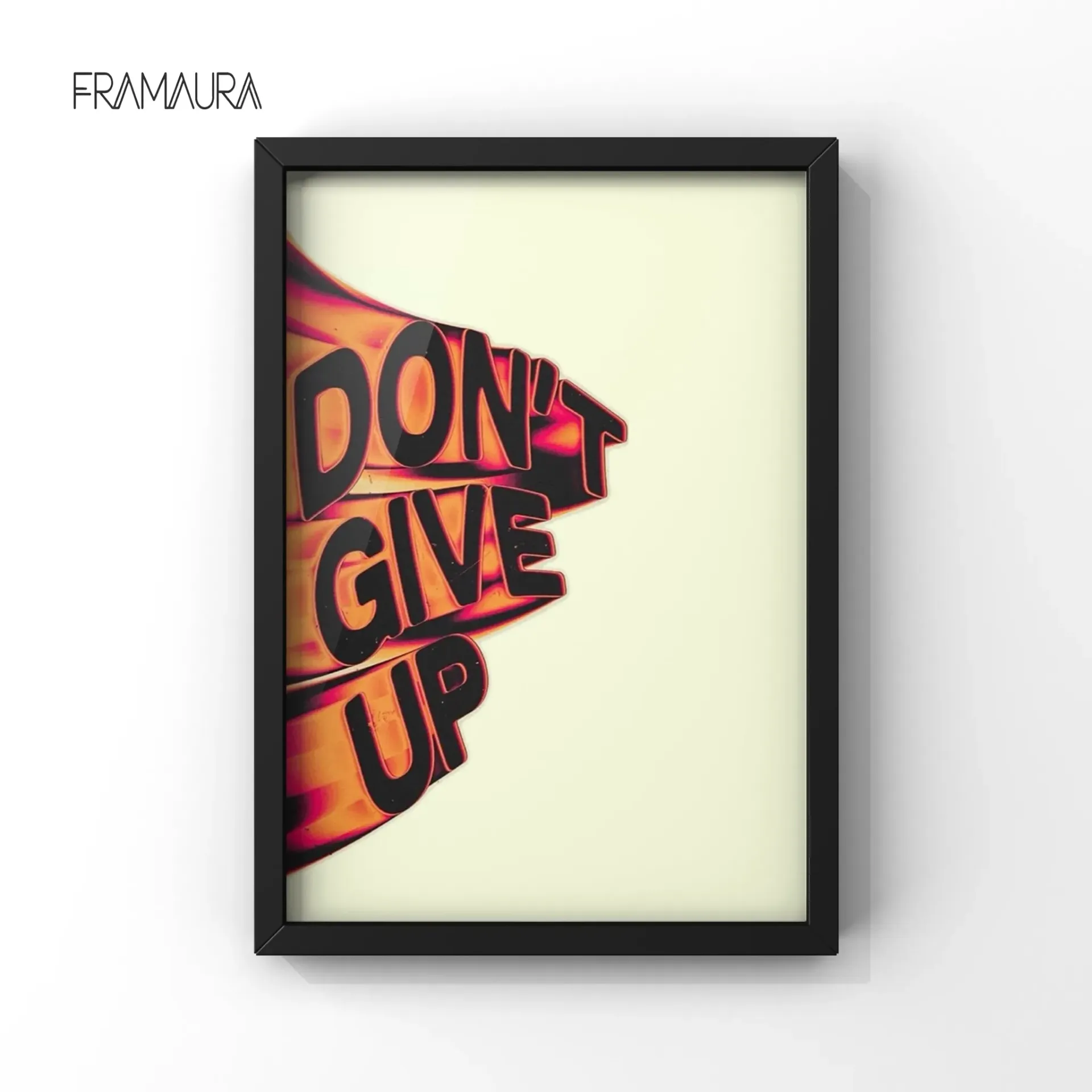 Don't Give up (20x30 cm, Black frame)