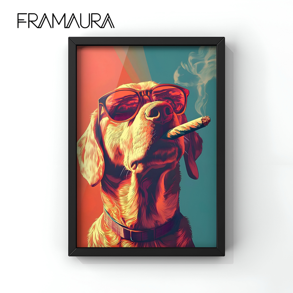 The Dogfather (20x30 cm, Black frame)