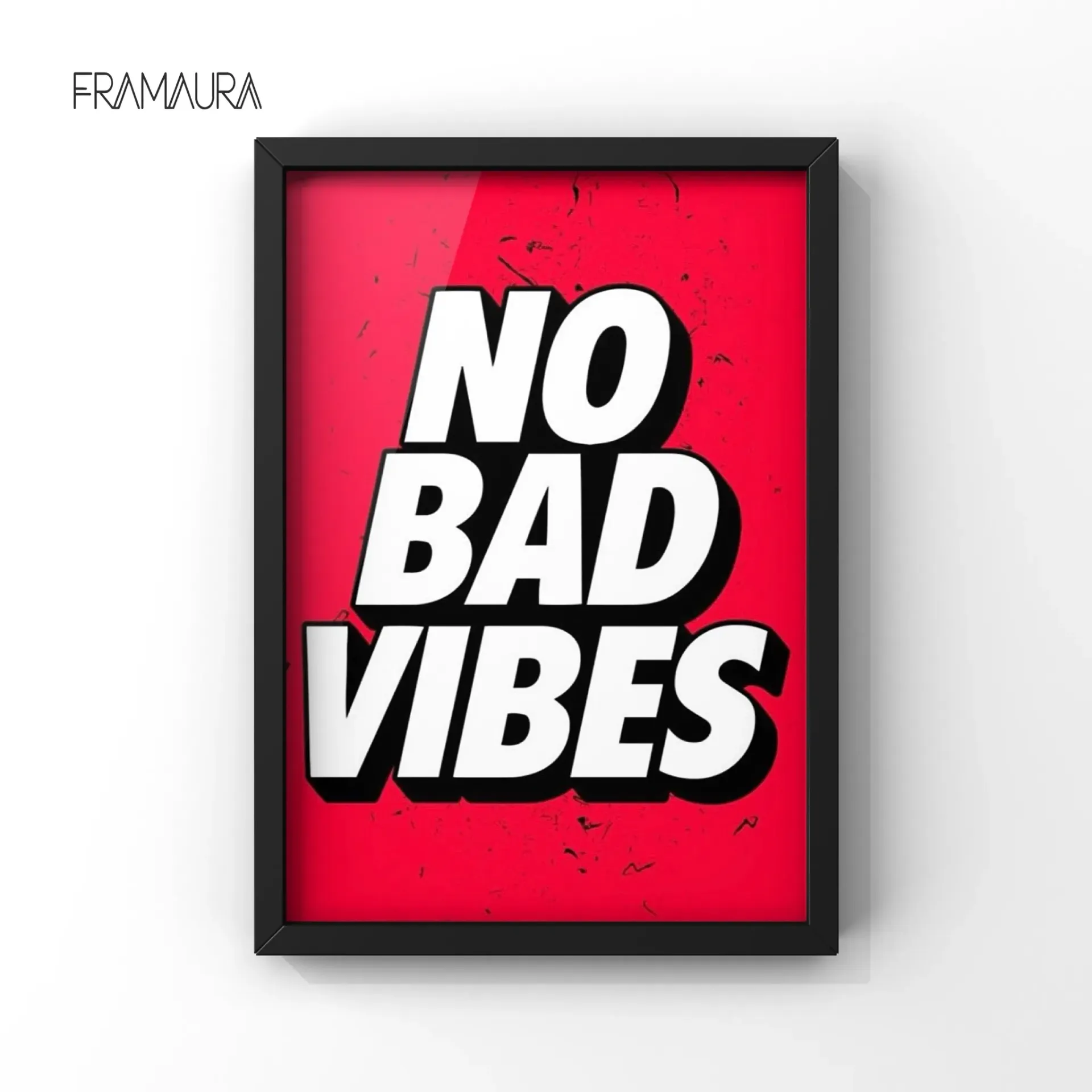No bad Vibes (20x30 cm, Black frame)