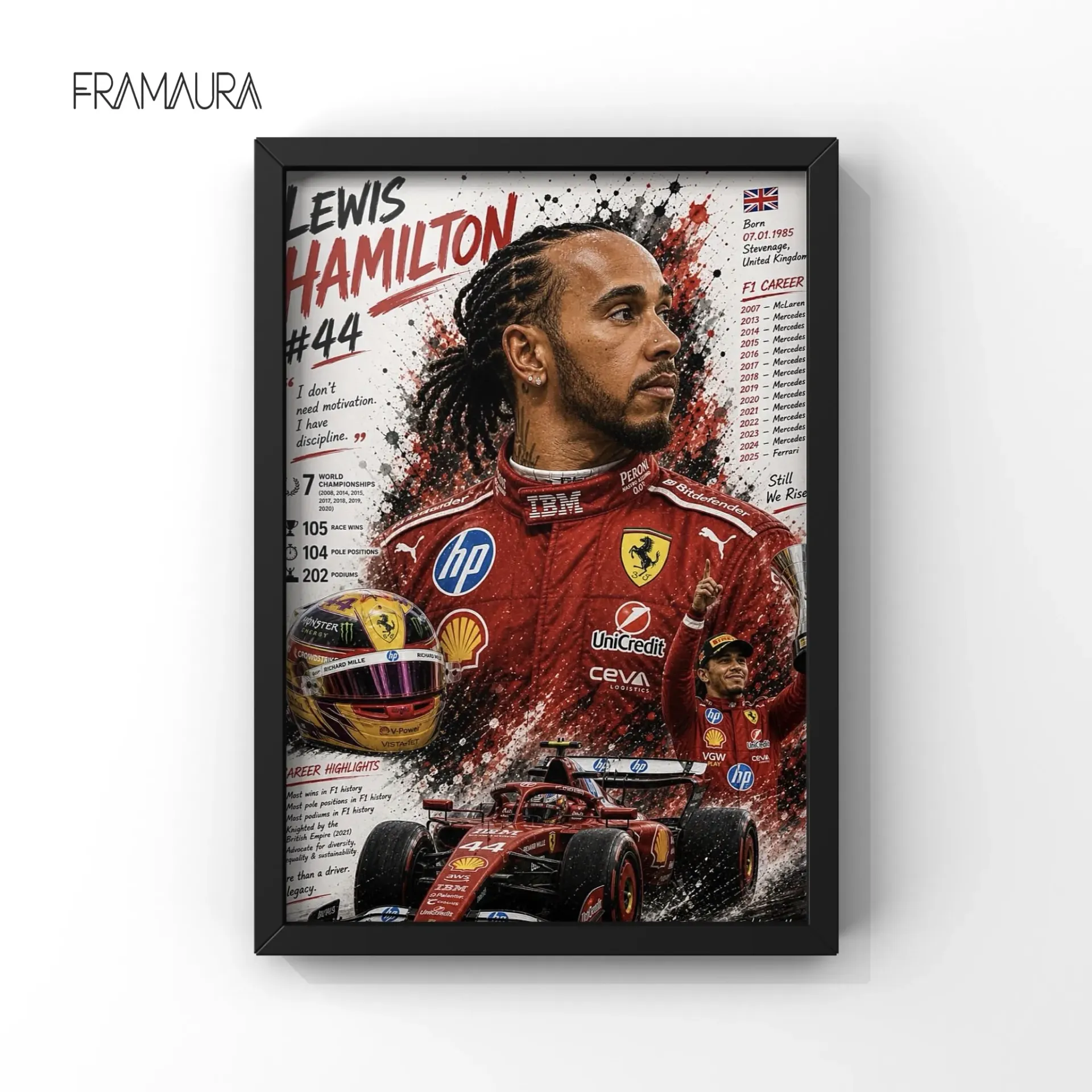 F1-9 (20x30 cm, Black frame)