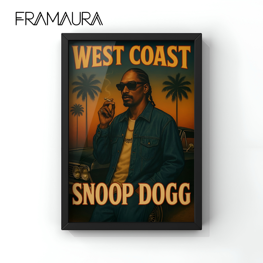 Golden Hour G-Funk (20x30 cm, Black frame)