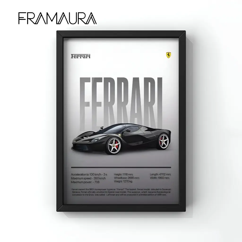 Maranello Masterpiece (20x30 cm, Black frame)