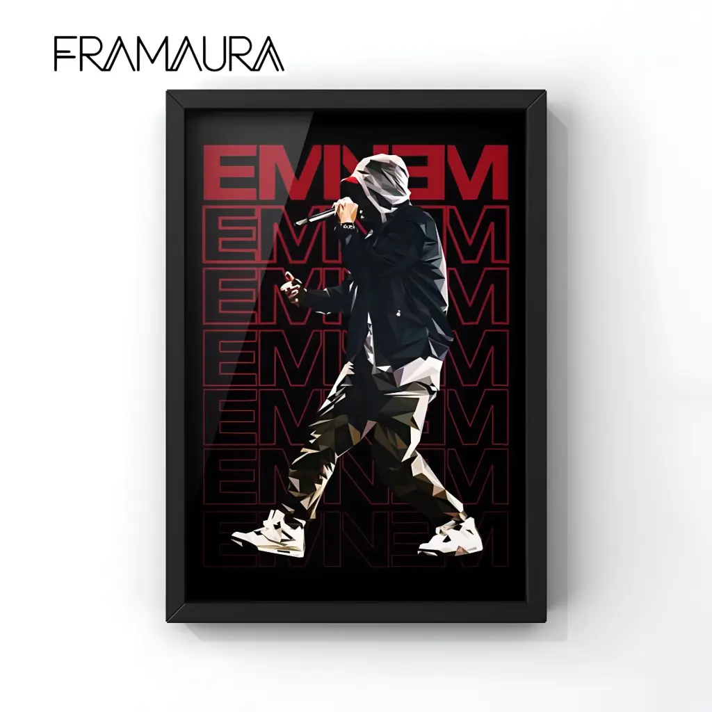 Rap God Goemetry (20x30 cm, Black frame)