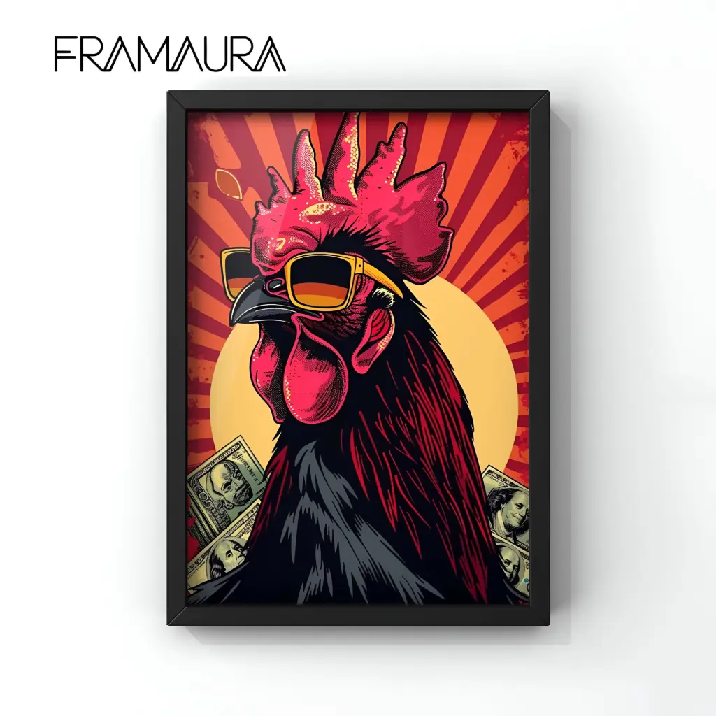 Rise and Grind (20x30 cm, Black frame)
